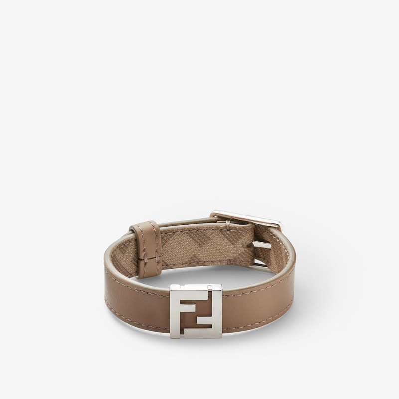 FF Bracelet Beige FF Canvas and beige leather bracelet 1