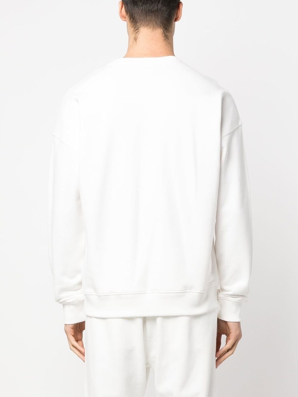 logo embroidery cotton sweatshirt - 4