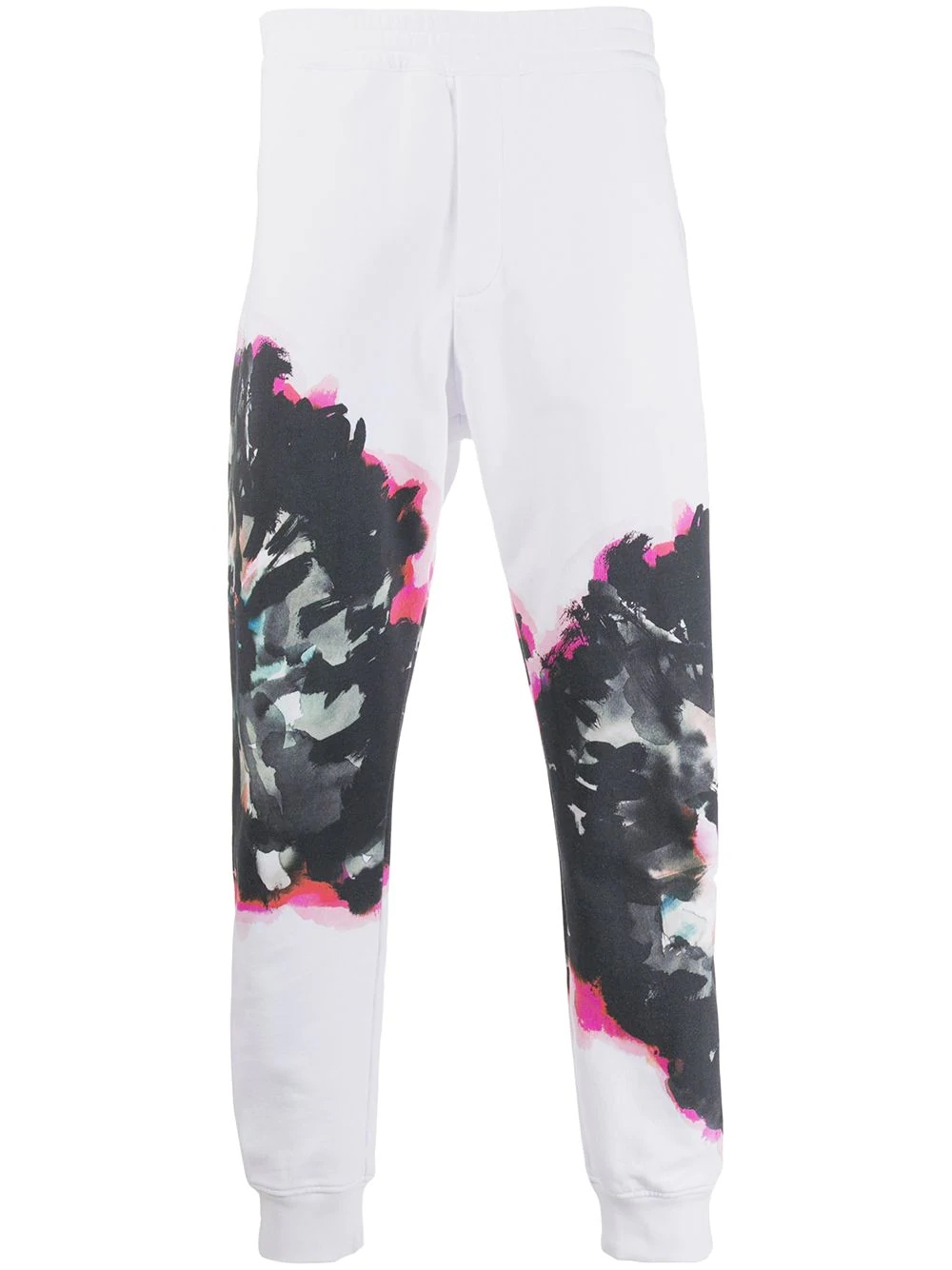 abstract print track pants - 1