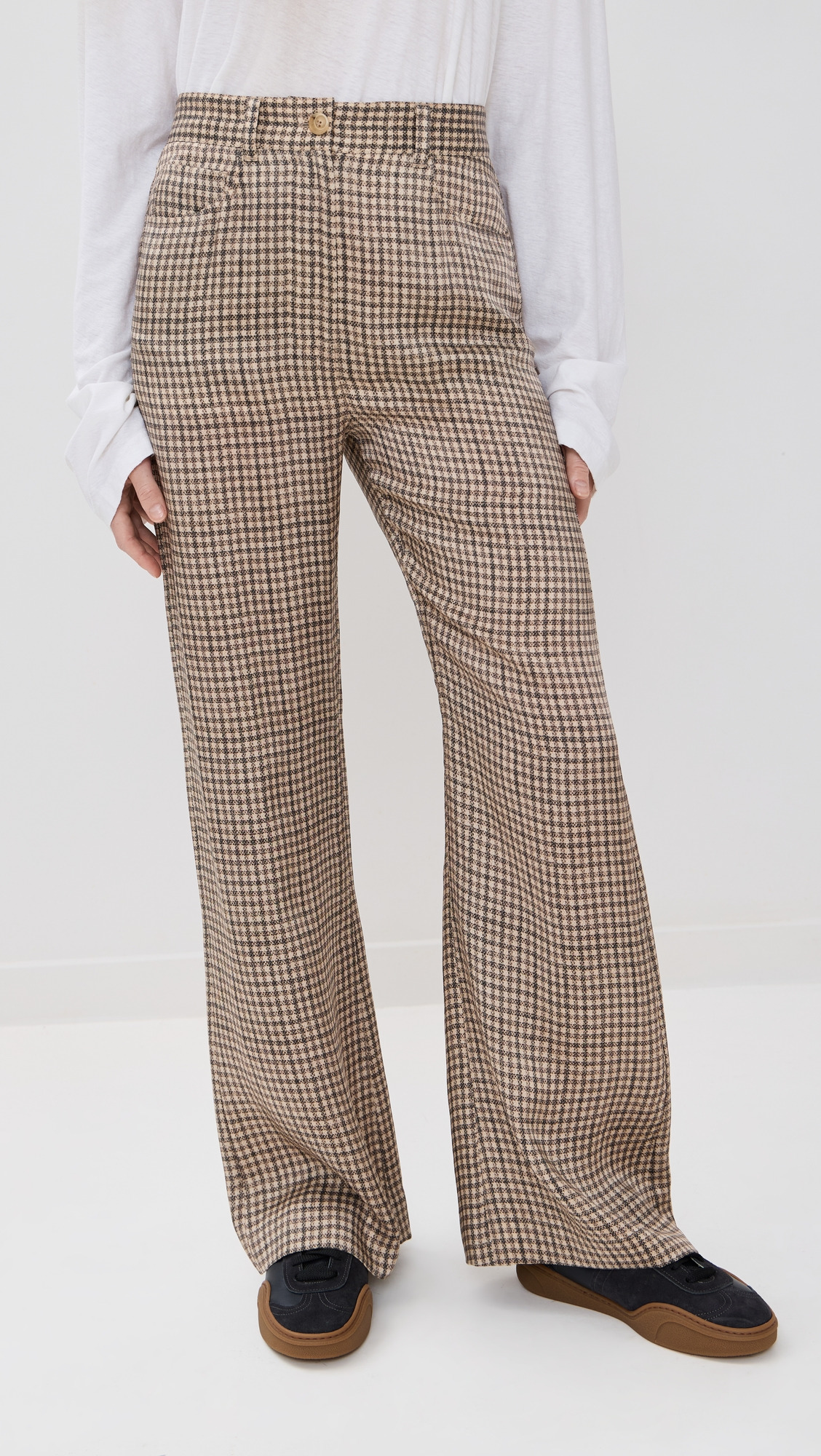 Check Fluid Twill Trousers - 2
