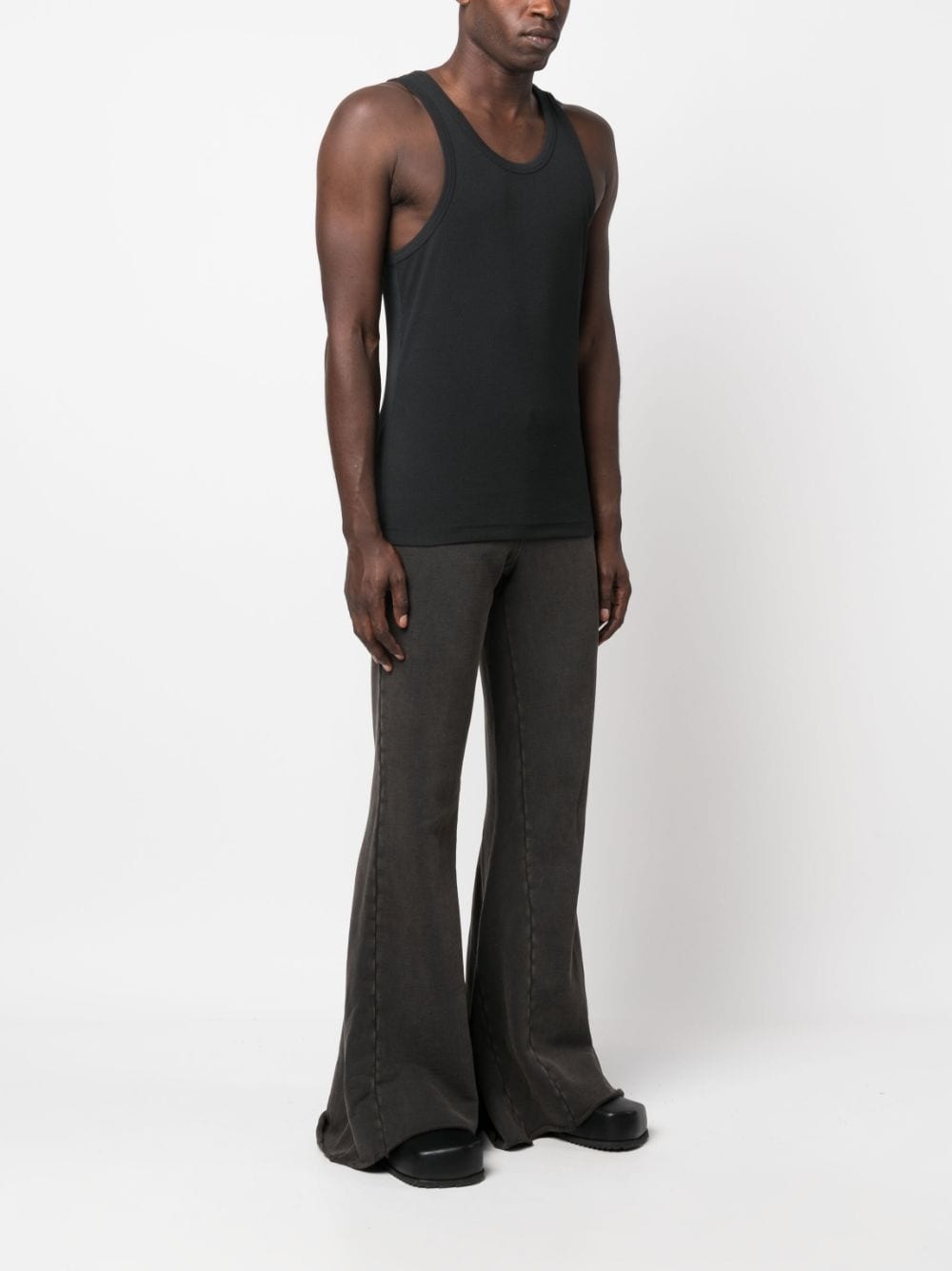 flared cotton track pants - 2