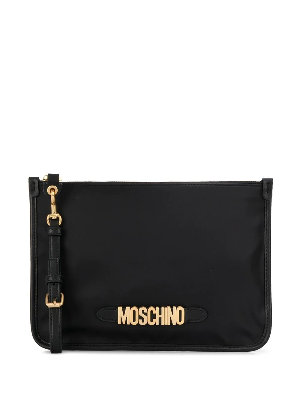 logo zip clutch bag - 1