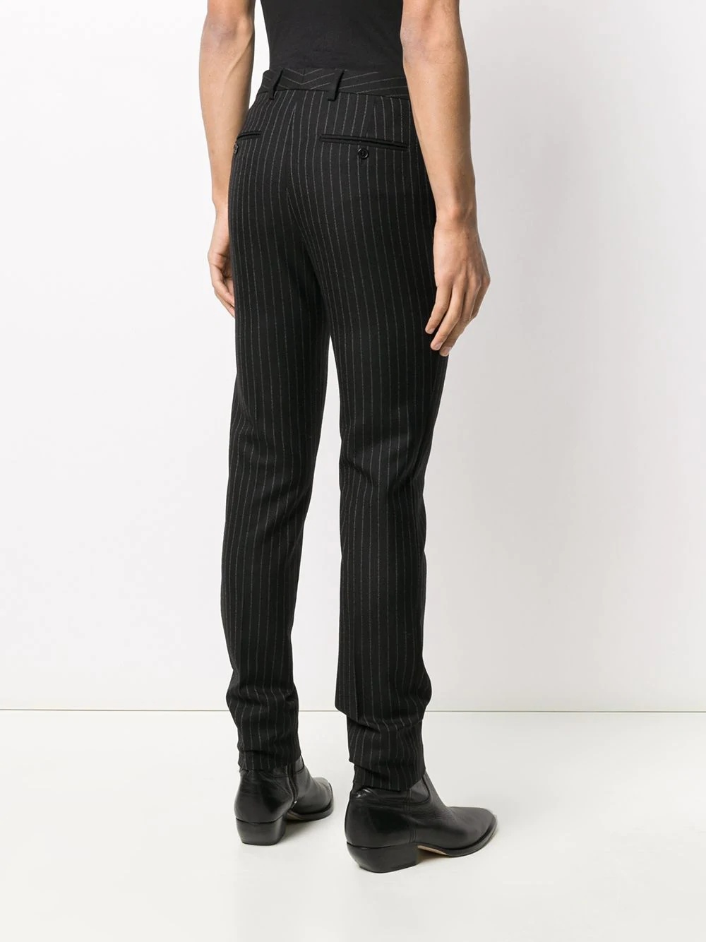 pinstripe slim trousers - 4