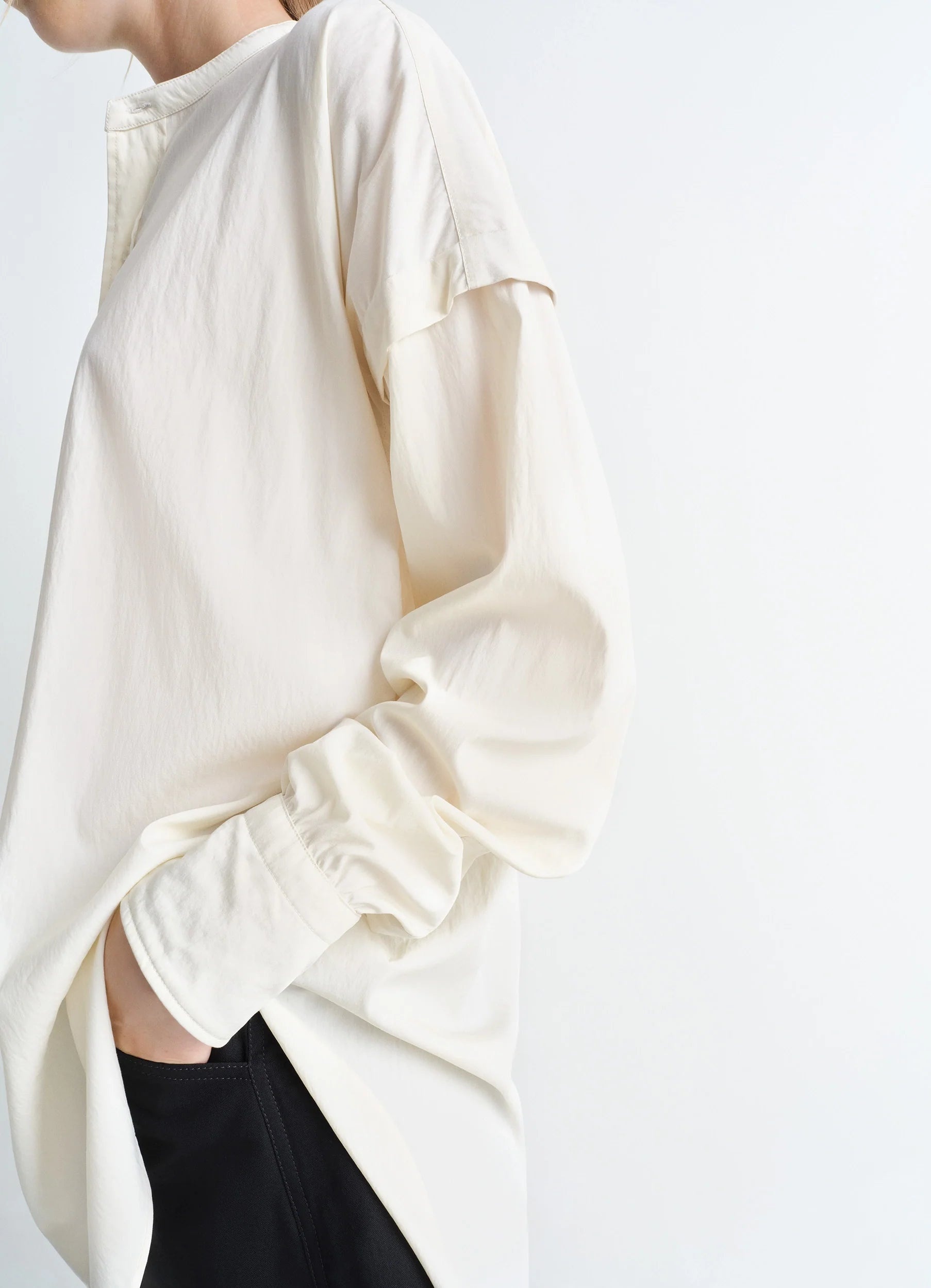 LONG SHIRT WITH HALF PLACKET - 3