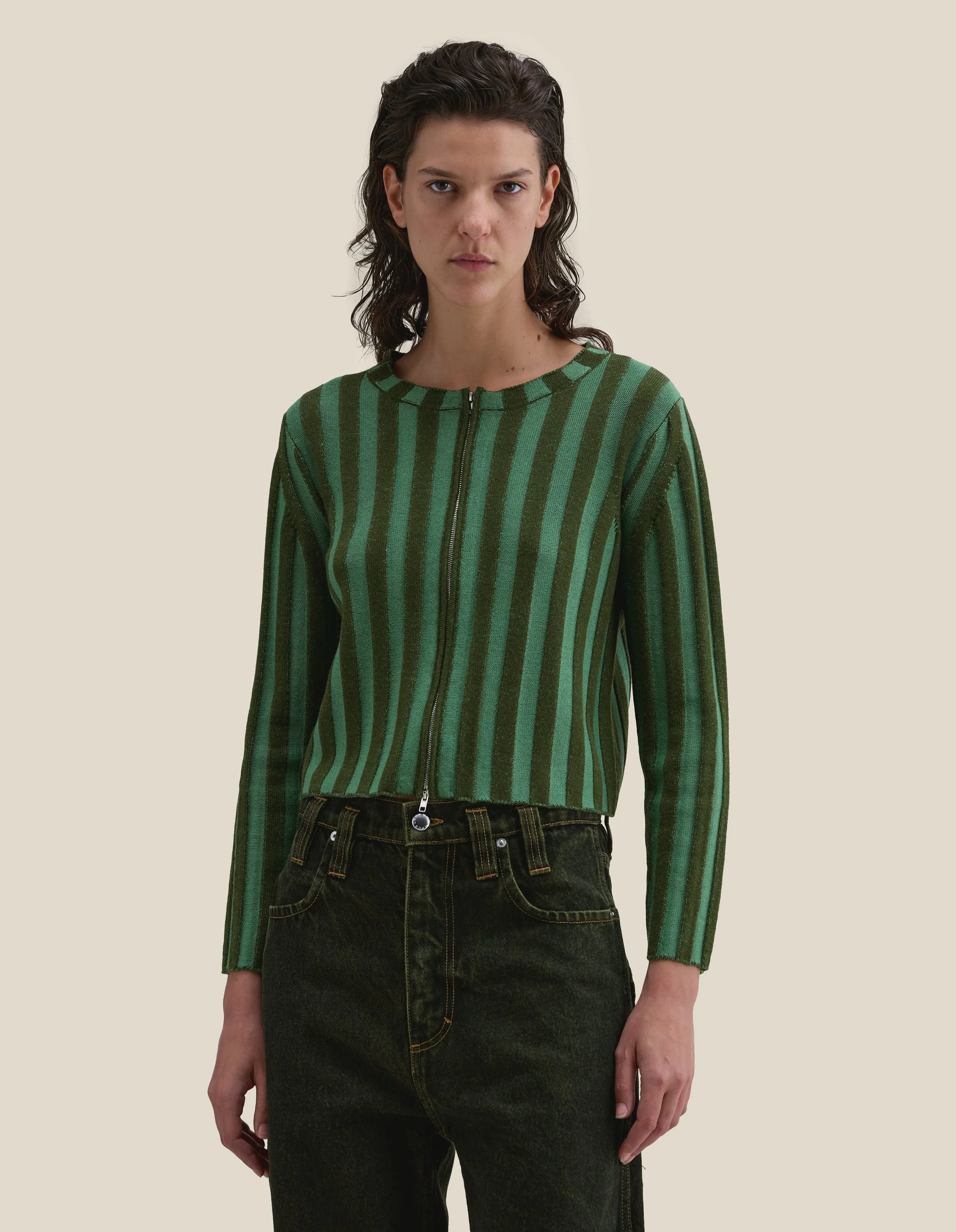 KEYBOARD ZIP CARDIGAN - 1