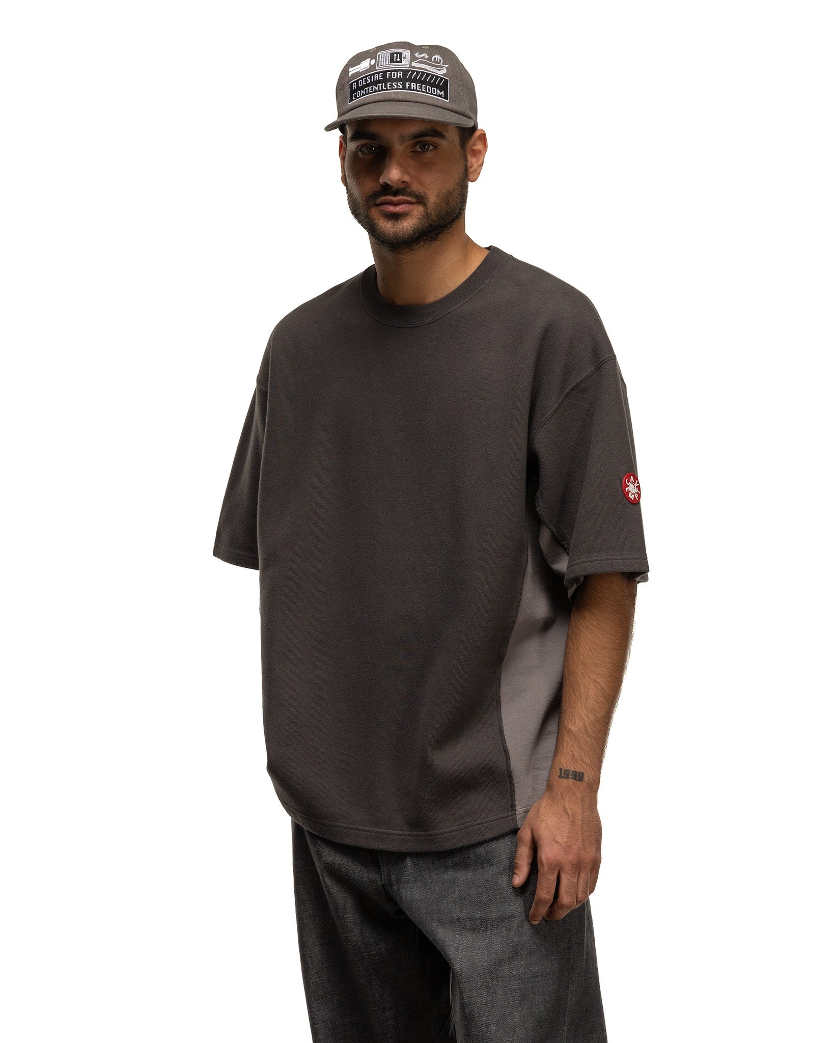 Side Seam Double Knit T Charcoal - 4