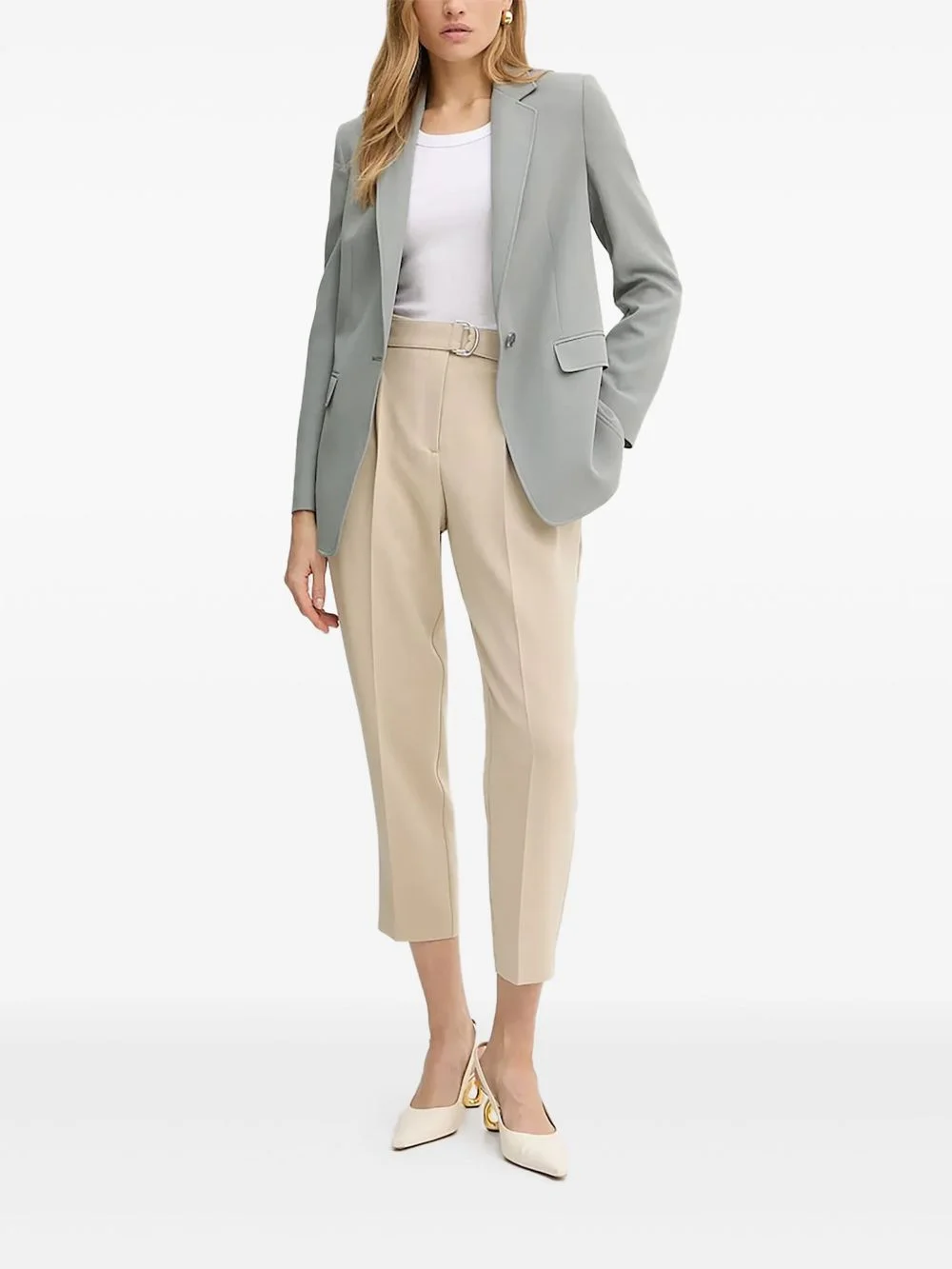 pleated-front trousers - 1