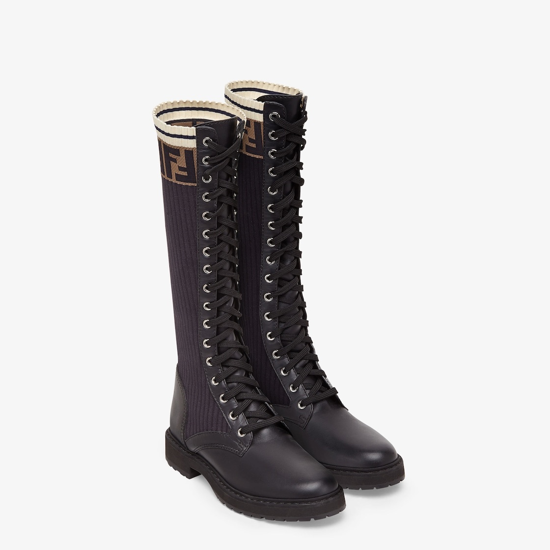 Black leather boots - 4