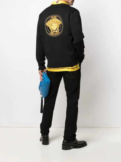 VERSACE Medusa embroidered cardigan outlook