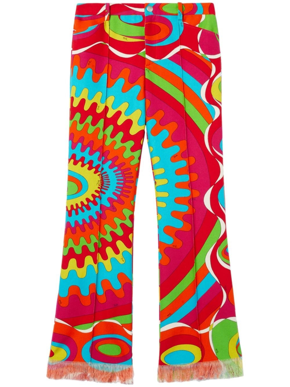 Bersaglio-Print cotton trousers - 1