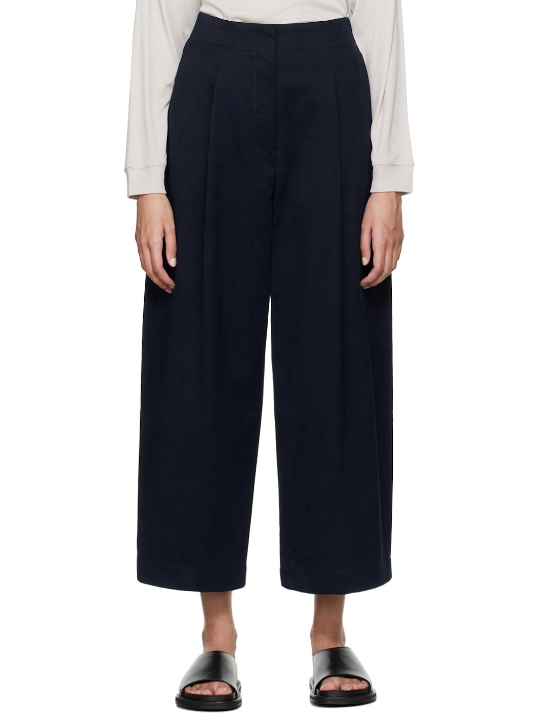 Navy Dordoni Trousers - 1