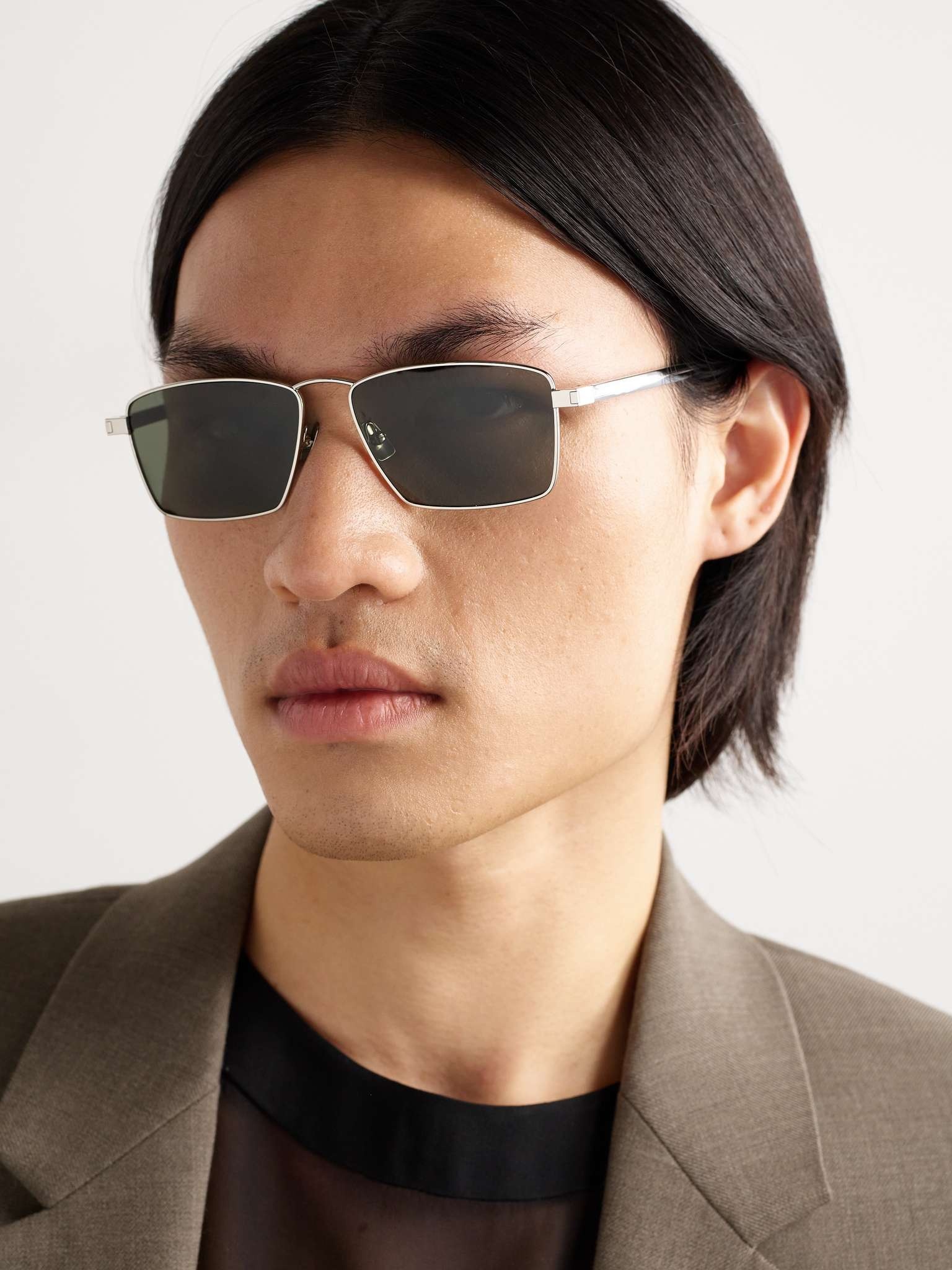 Square-Frame Silver-Tone and Acetate Sunglasses - 2