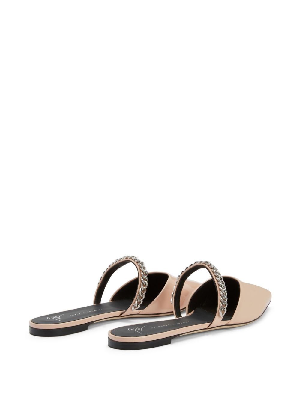 Laurette chain-detail leather mules - 3