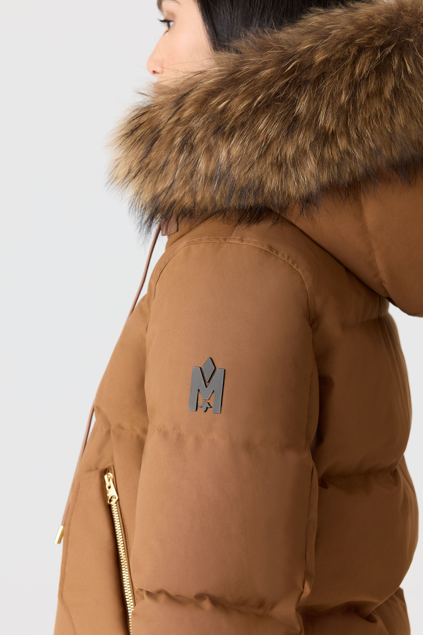 NEFI-F down jacket with removable fur trimmed hood - 7