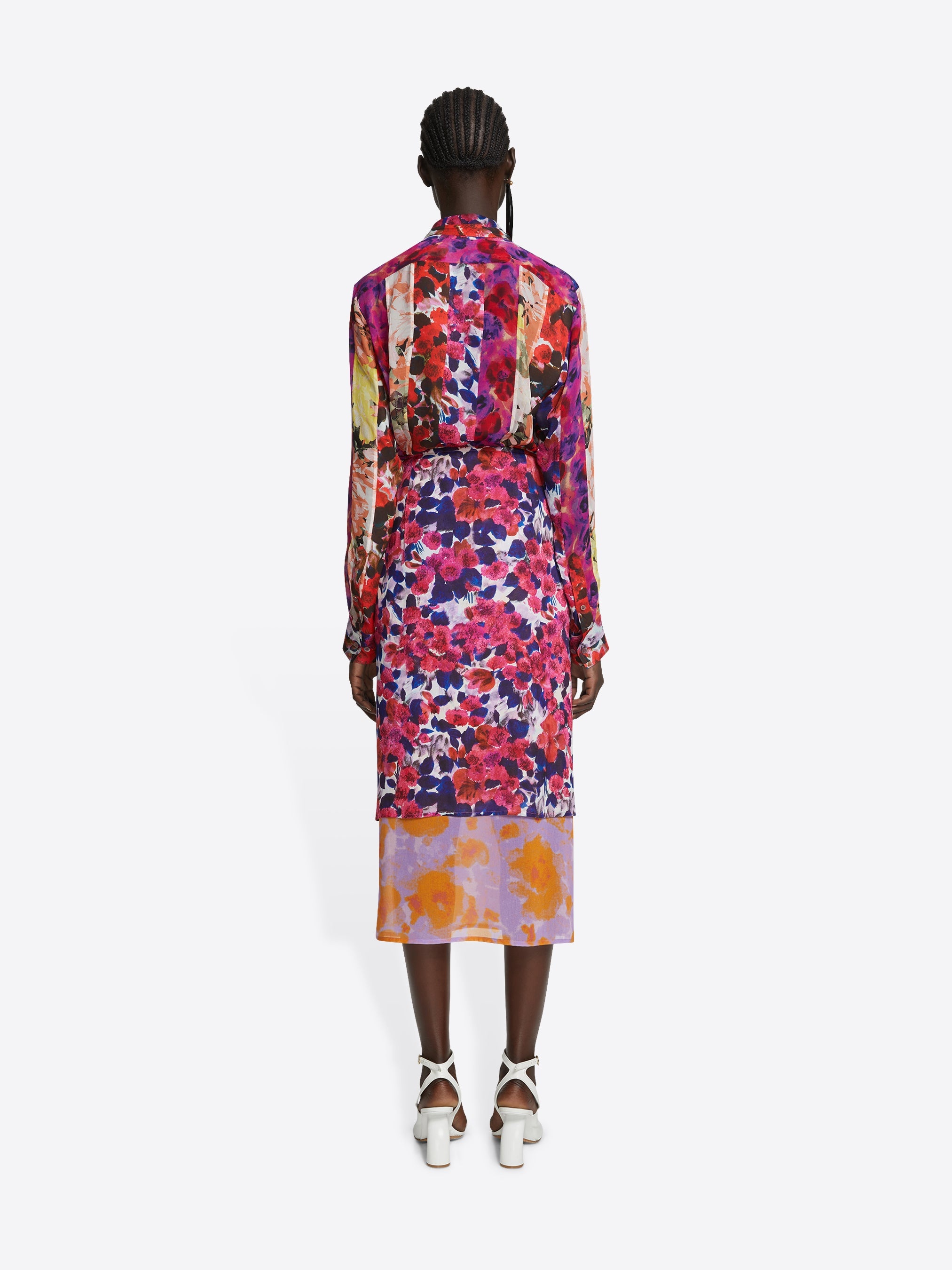FLORAL WRAP SKIRT - 4
