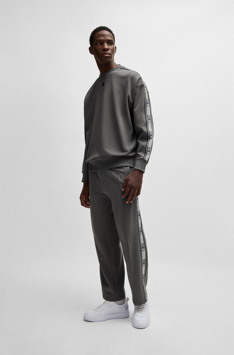 HUGO HUGO X RB COTTON-TERRY SWEATSHIRT WITH BRANDED TAPE outlook