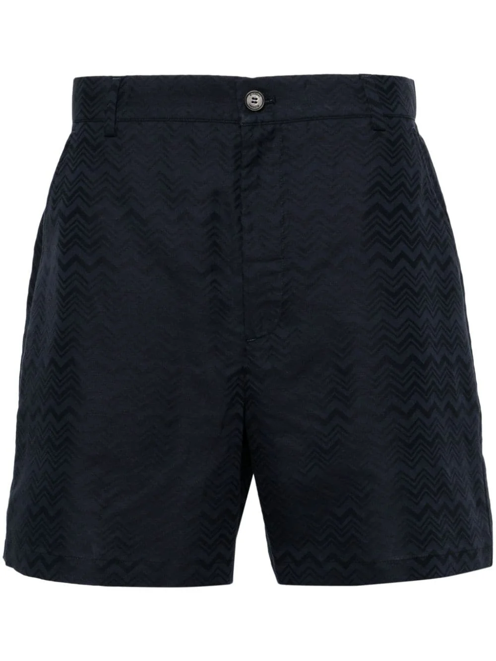 chevron-jacquard chino shorts - 1