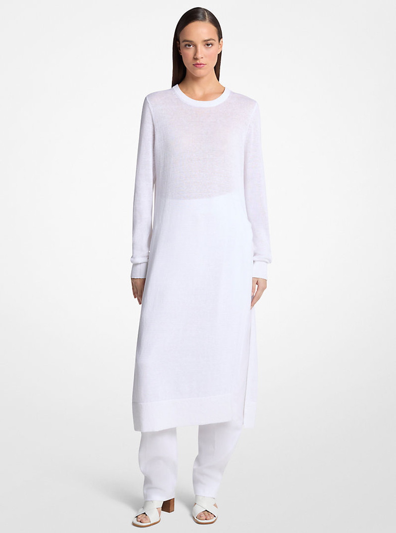 Side Slit Linen and Cotton Tunic 1