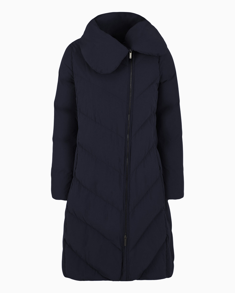 ASV water-repellent 3/4 down jacket in quilted nylon with recycled down 1