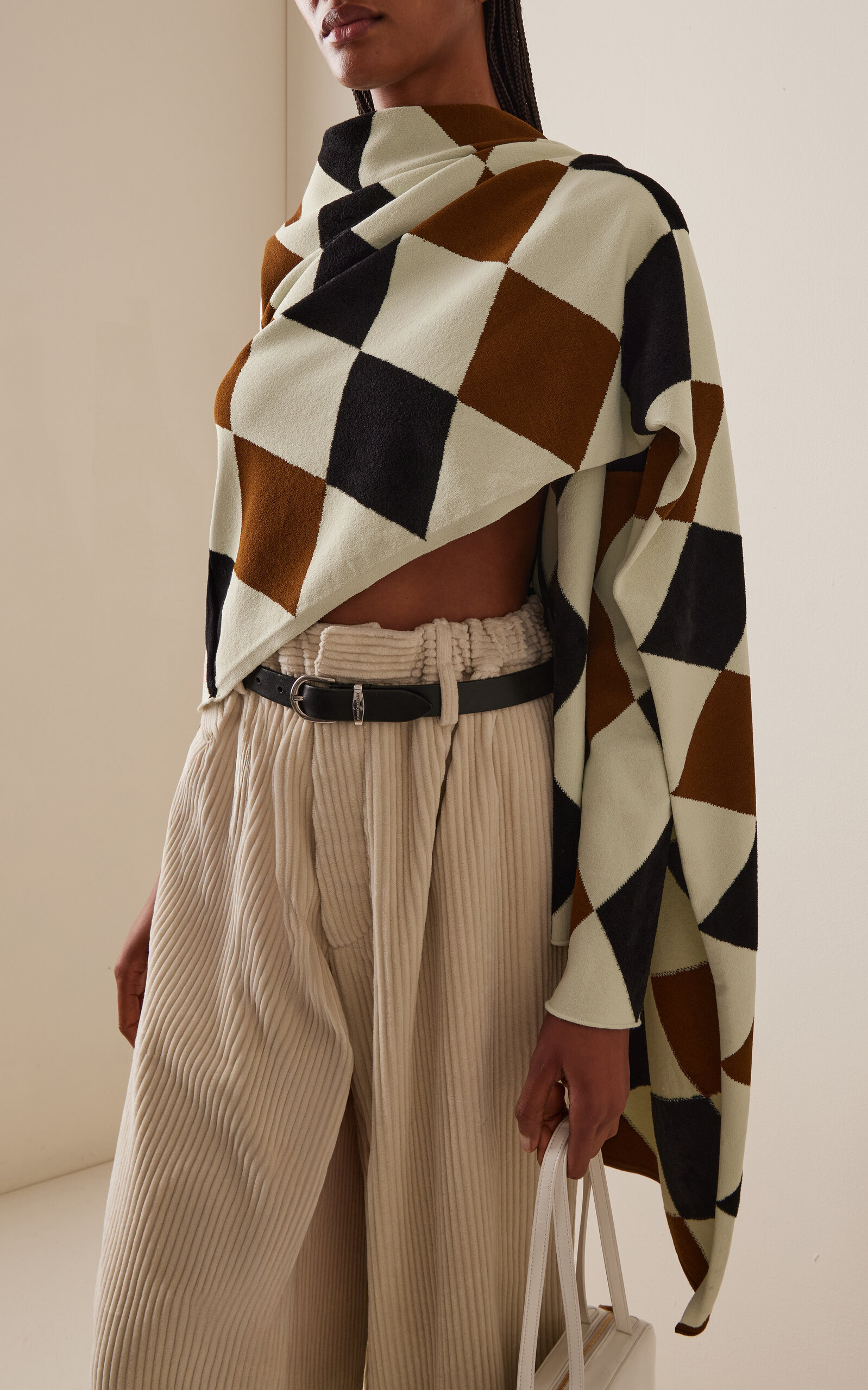 Vanne Argyle Velvet Knit Top multi - 2