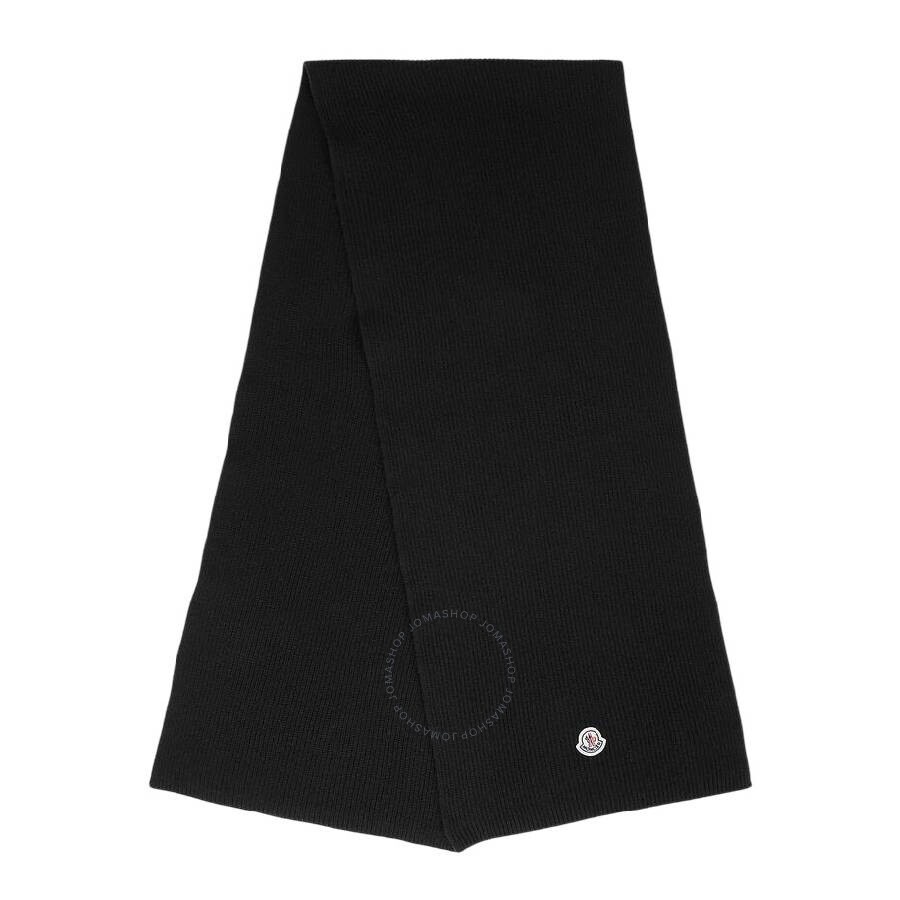 Moncler Logo-Patch Cashmere Scarf - 1