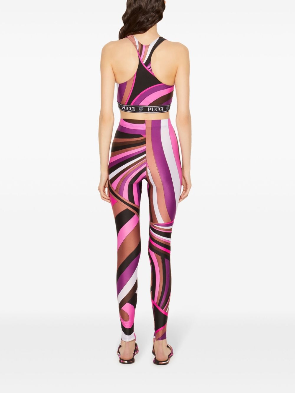 abstract-print crop top - 4