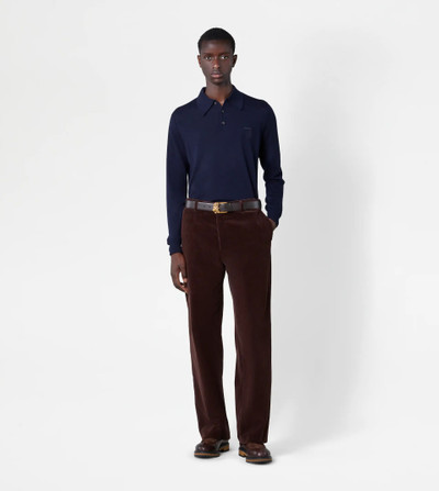 Tod's KNITTED POLO SHIRT - BLUE outlook