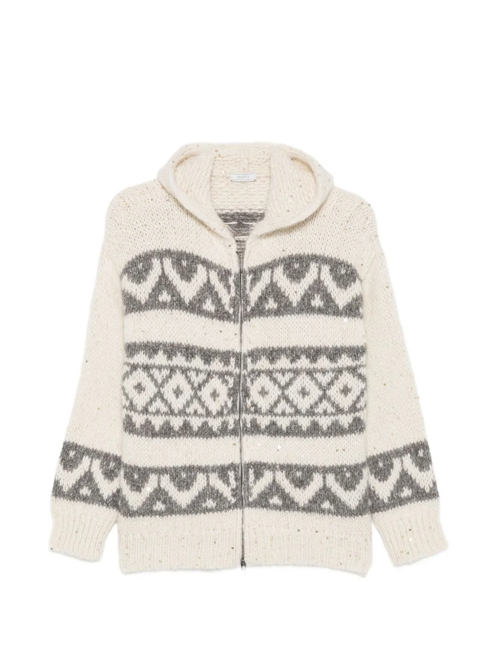 Fair Isle sequin-embellished cardigan - 1