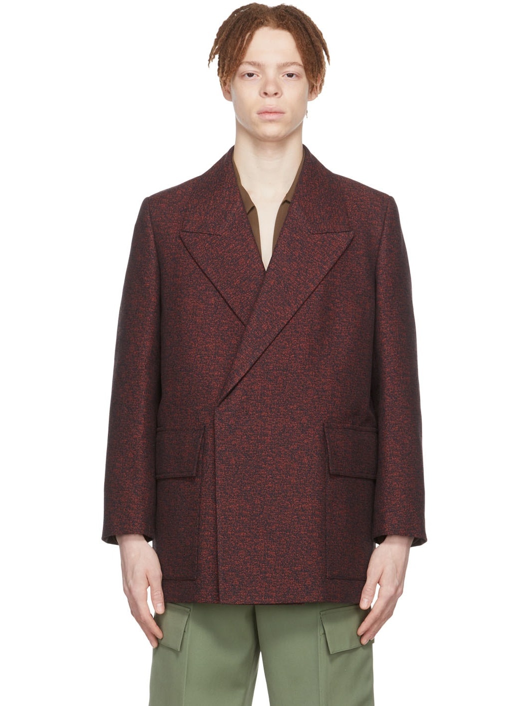 SSENSE Exclusive Red Cotton Coat - 1