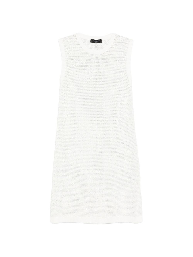 crew-neck sleeveless mini dress 1