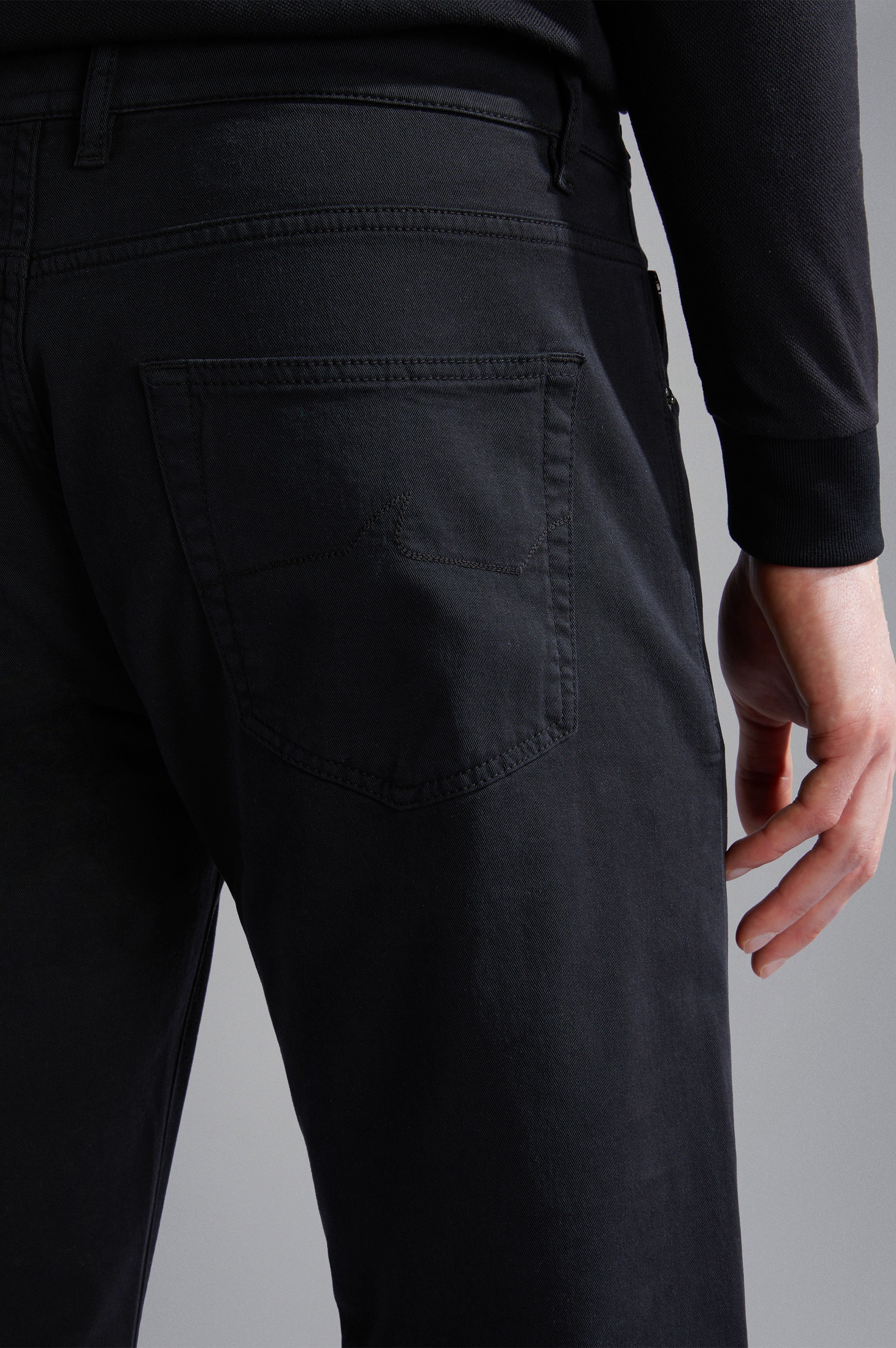 STRETCH COTTON 5 POCKETS TROUSERS - 4