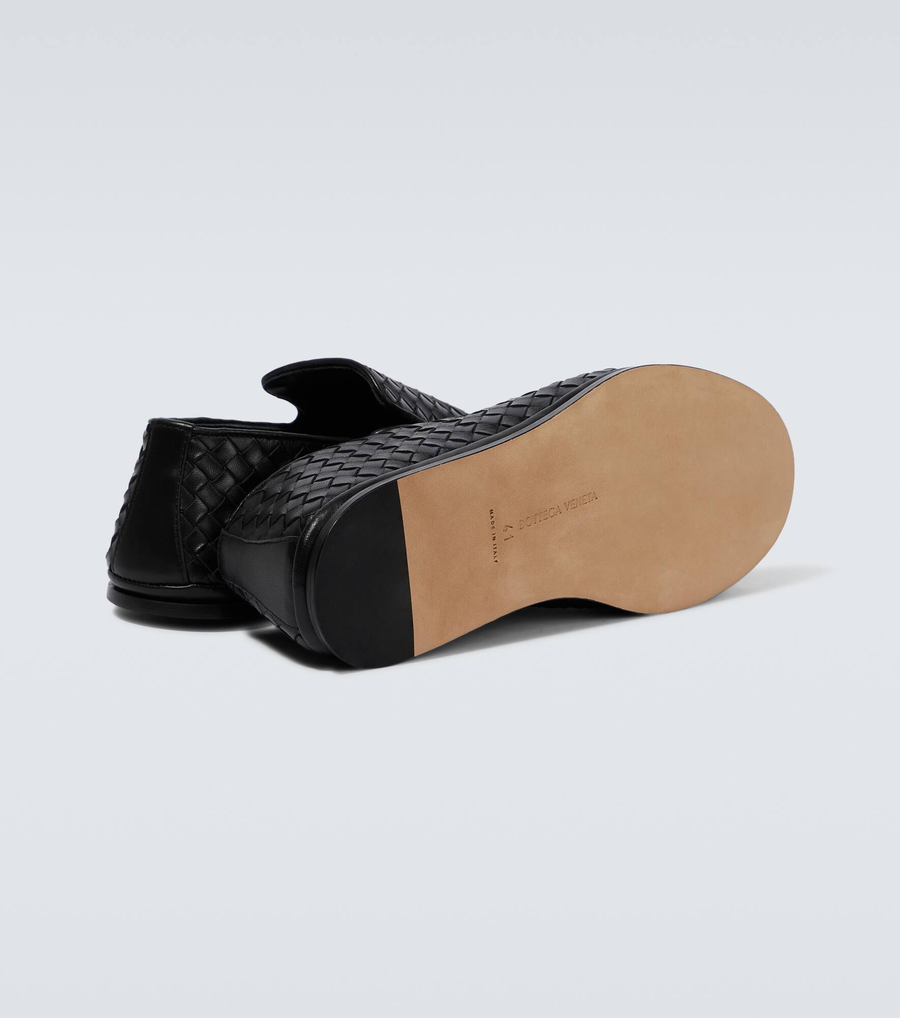 Intrecciato leather loafers - 7