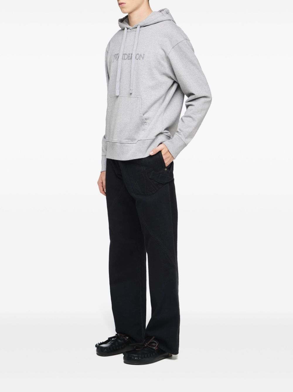 logo-embroidered hoodie - 2