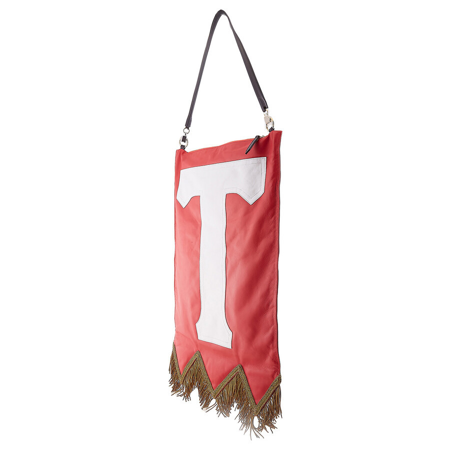 Burberry Bright Red Letter Motif Flag Bag - 4