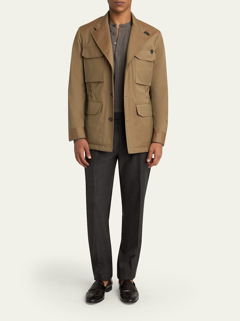 Brioni Men's Wool-Blend Sahariana Jacket outlook