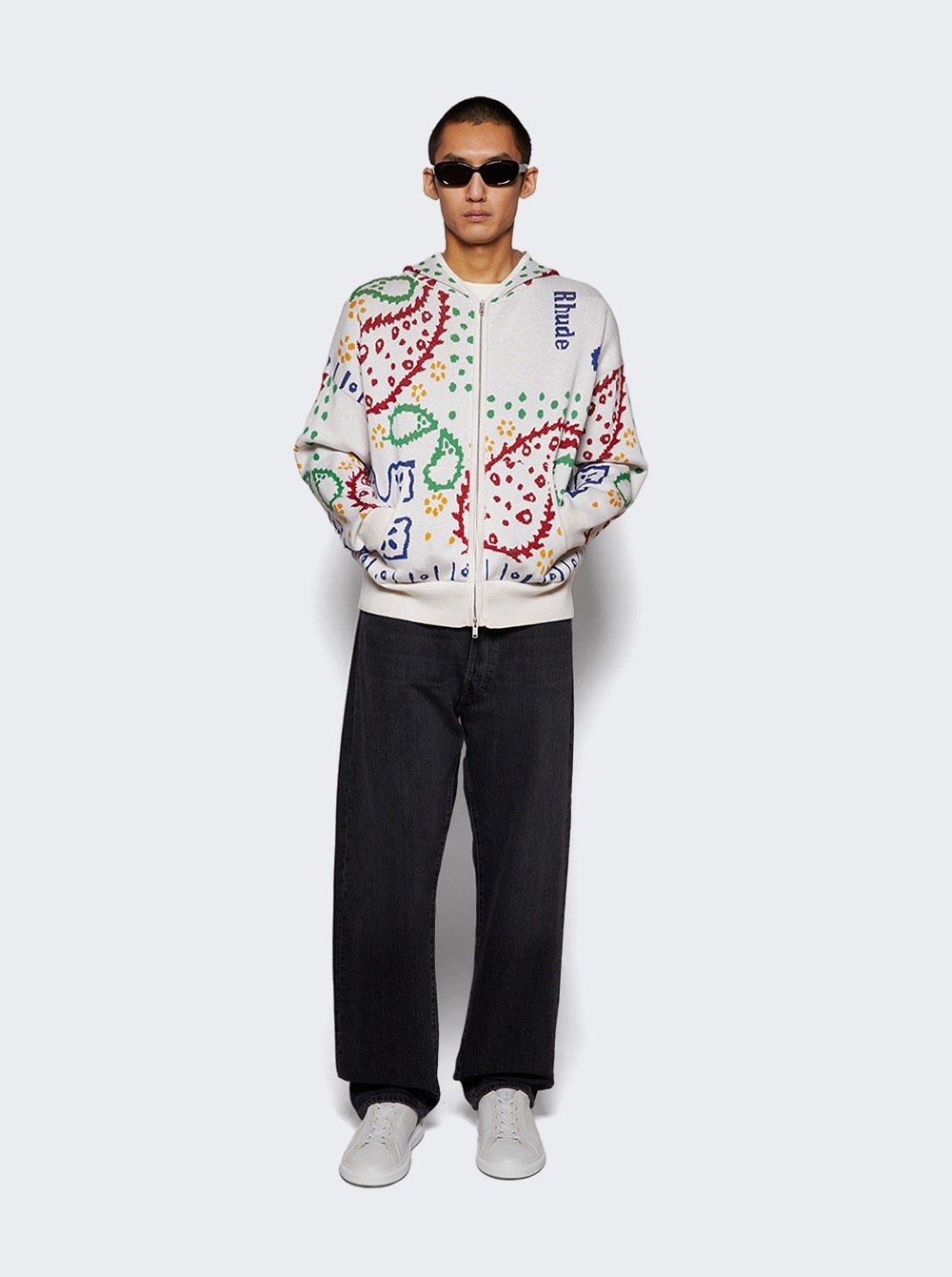 Bandana Knit Full Zip Sweater Multicolor - 2