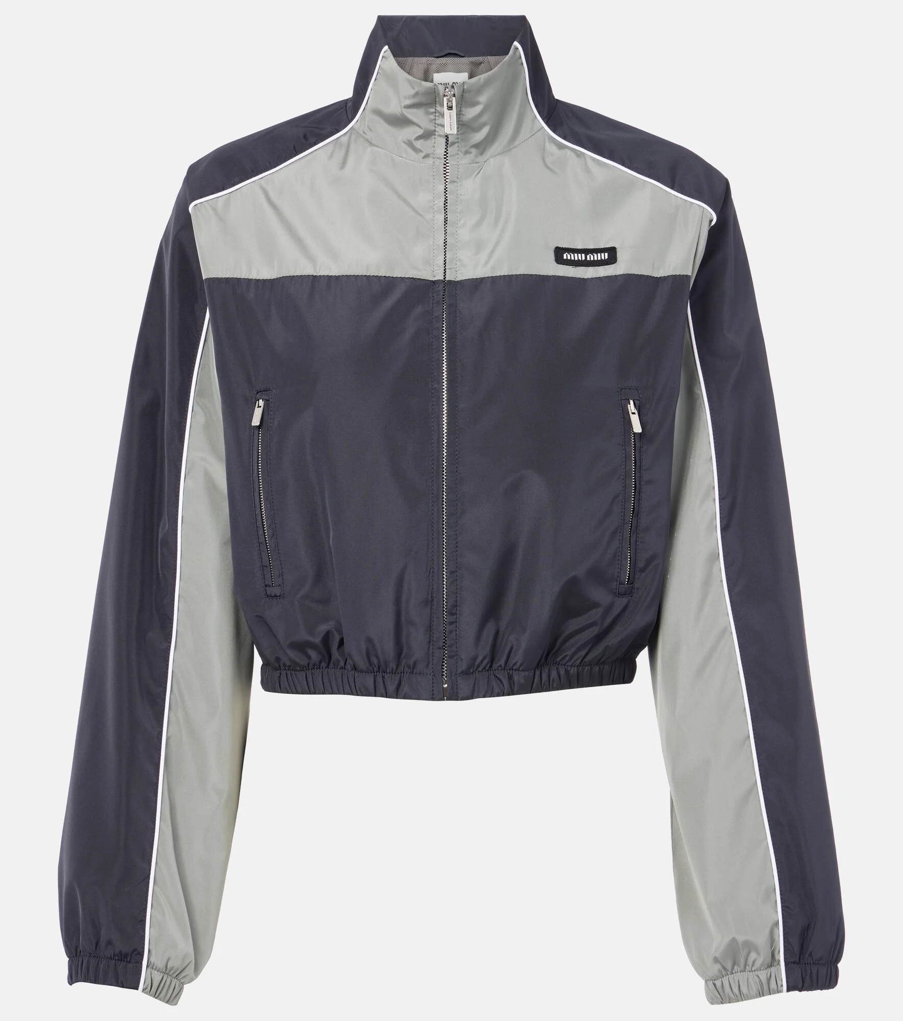 Technical cropped track jacket - 1