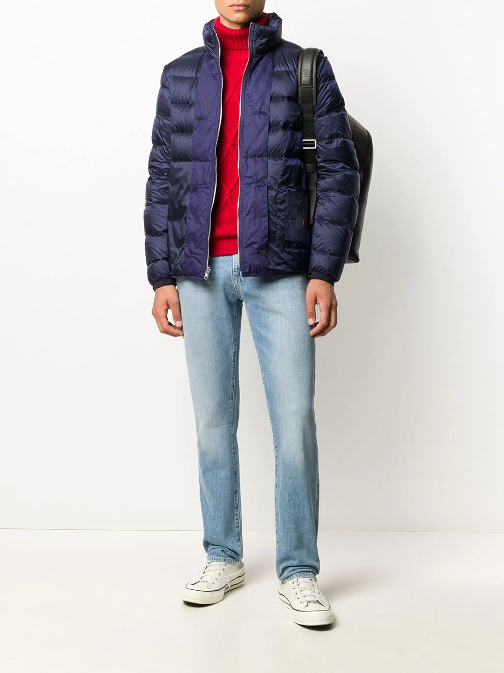 contrast panel puffer jacket - 2