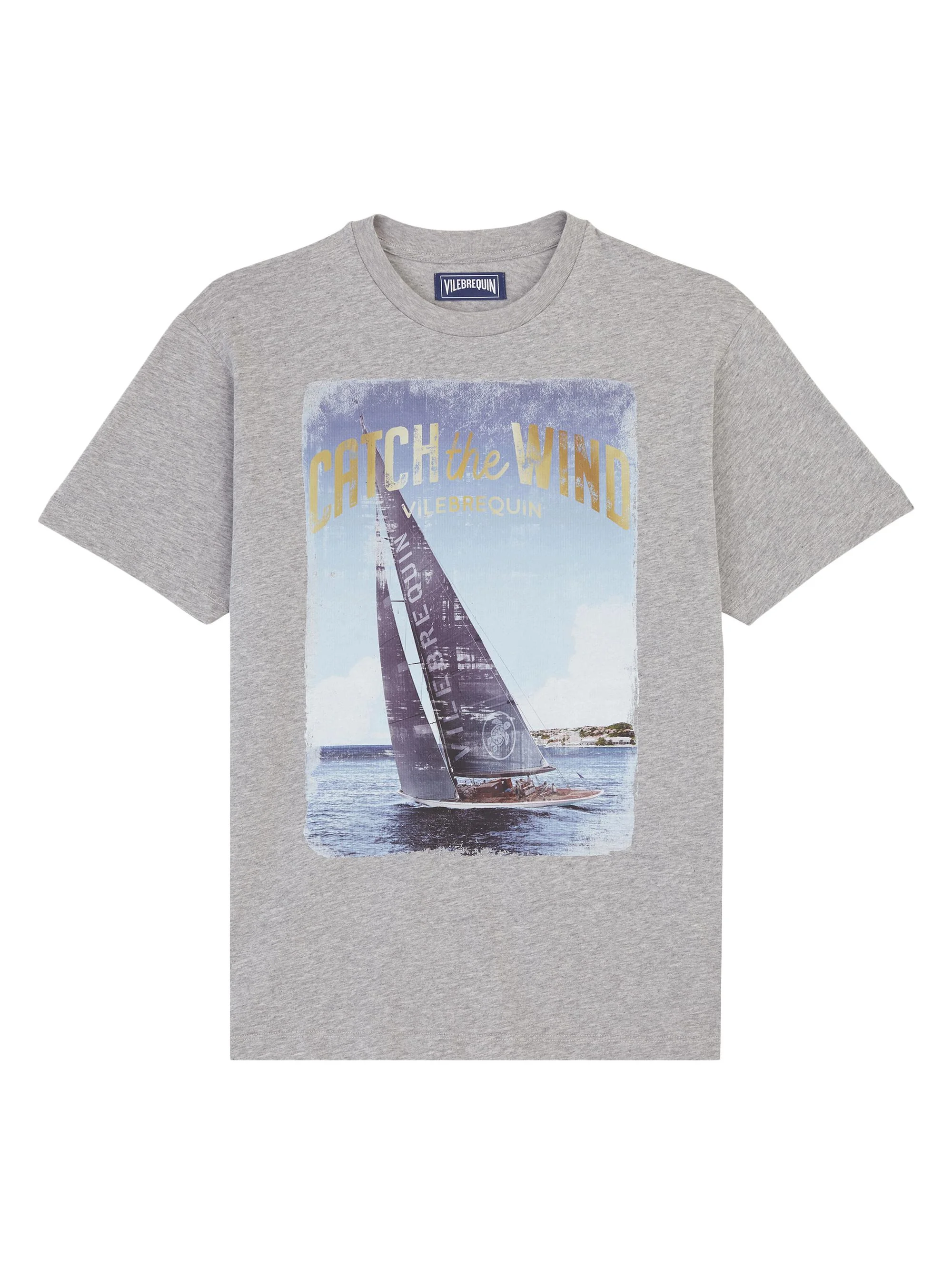 Men's 'Catch The Wind' Sailboat T-Shirt - Grey - 1