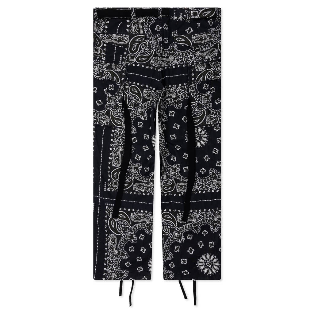 BANDANA PRINT PANTS - NAVY - 2