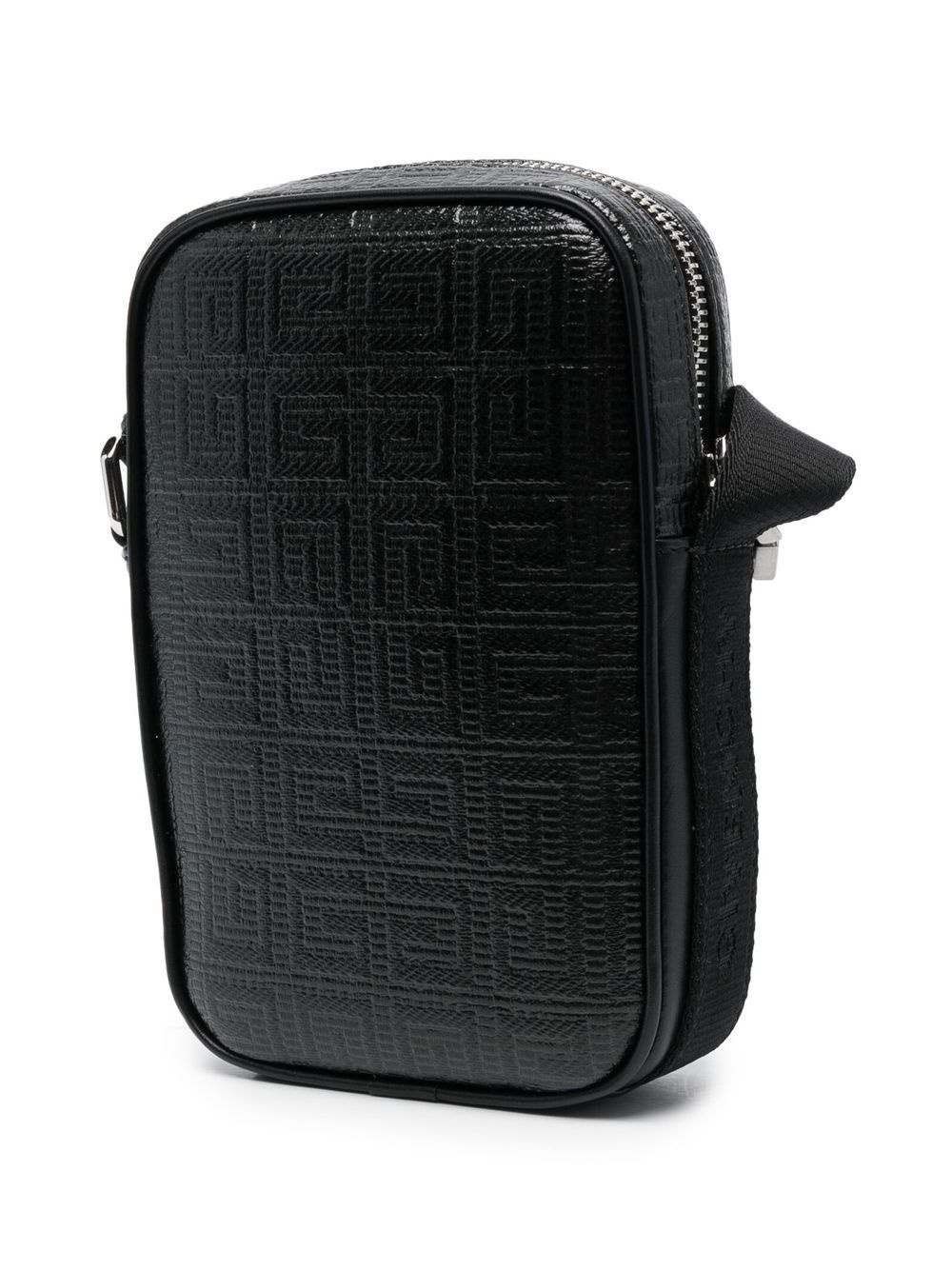 logo-embossed messenger bag - 3