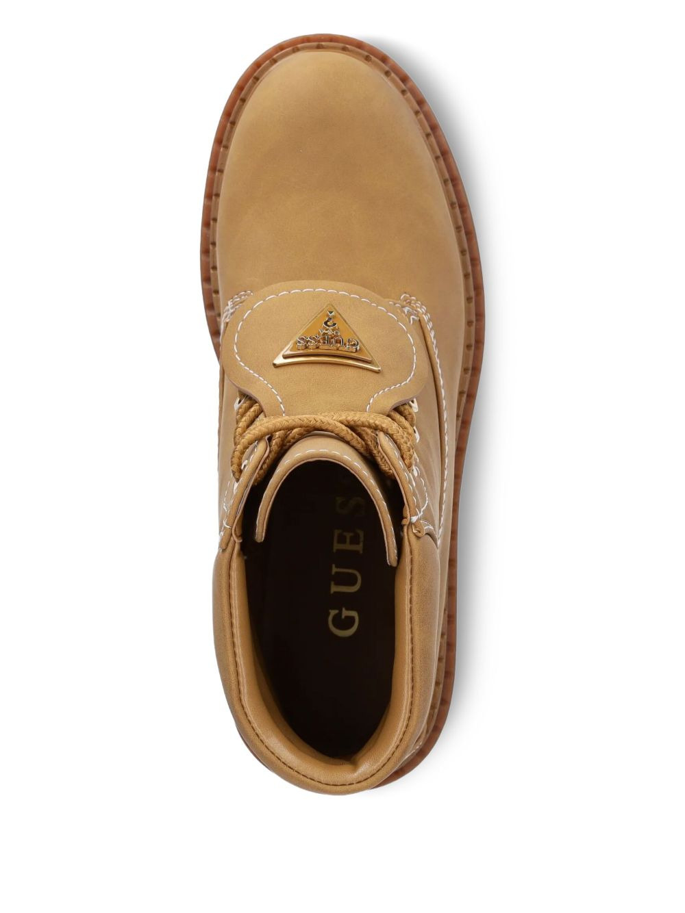 logo-plaque lace-up boots - 4