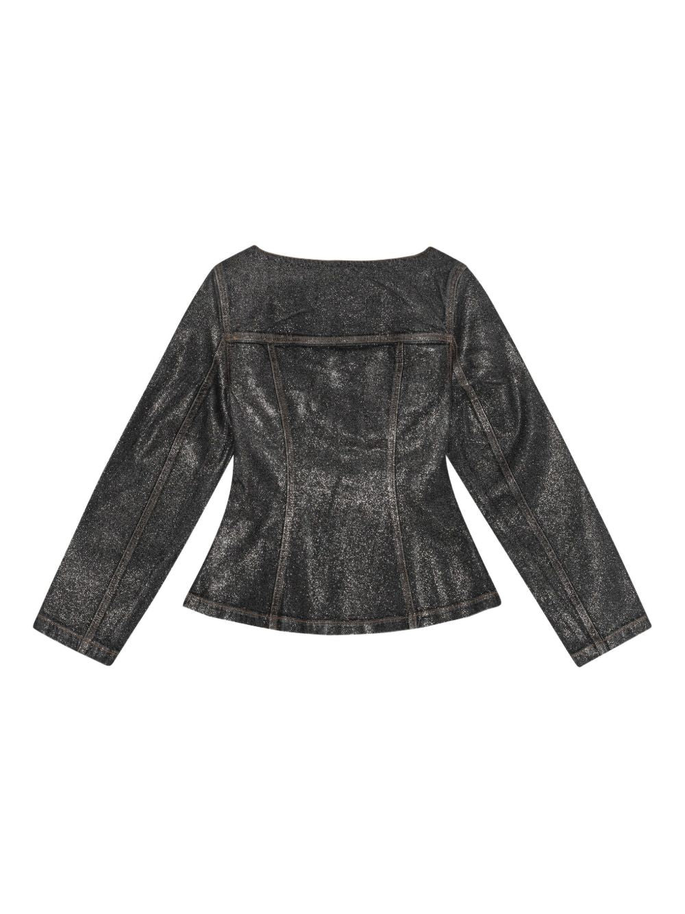 Ganni Women Denim Cotton Blazer Jacket - 4