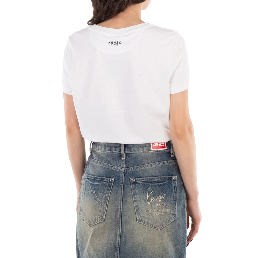 Kenzo Embroidered Flower Cotton T-Shirt - 4