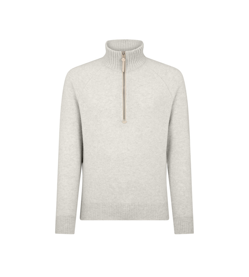 CASHMERE LAMBSWOOL HALF ZIP 1