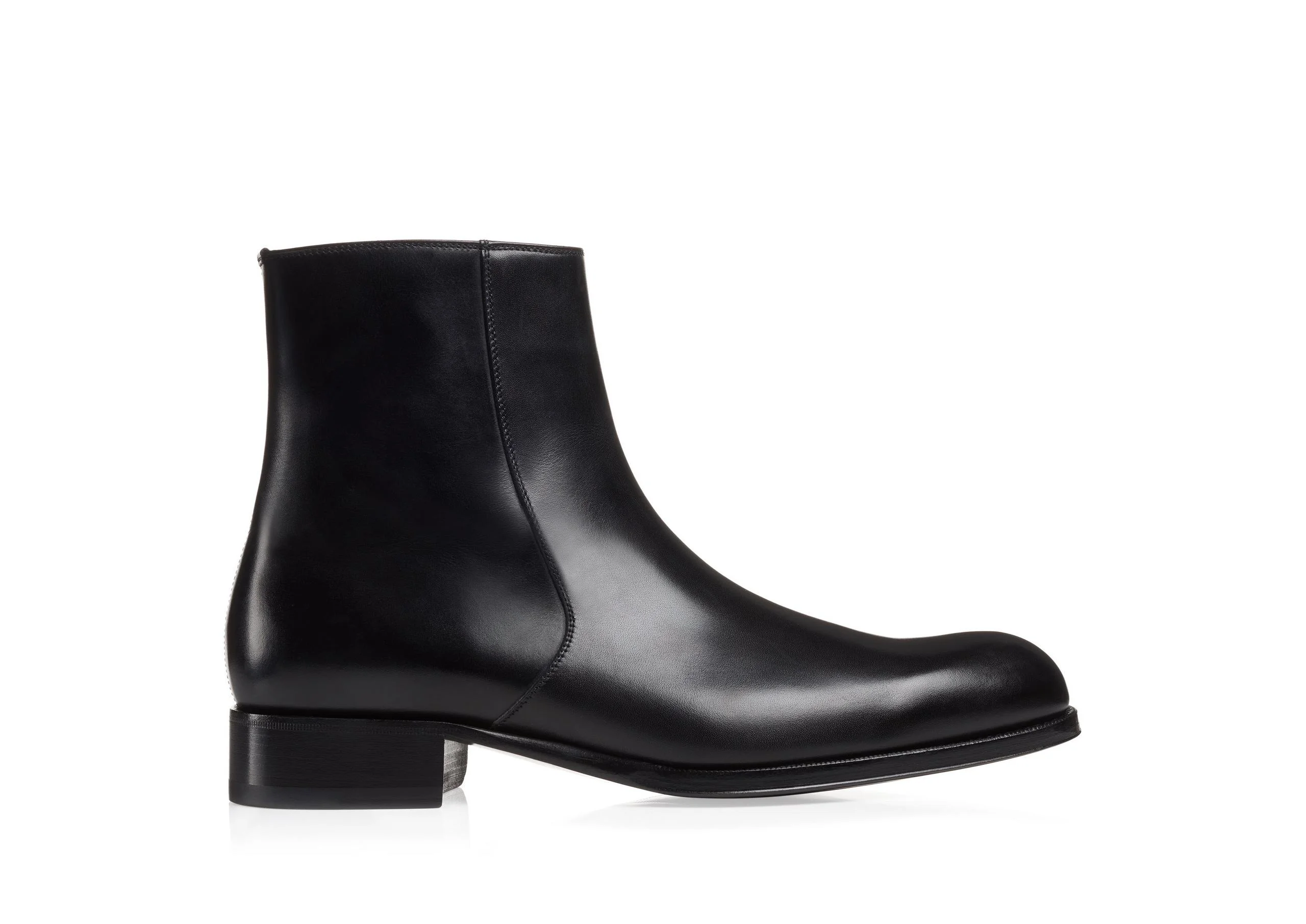 BURNISHED LEATHER EDGAR ZIP BOOT - 1