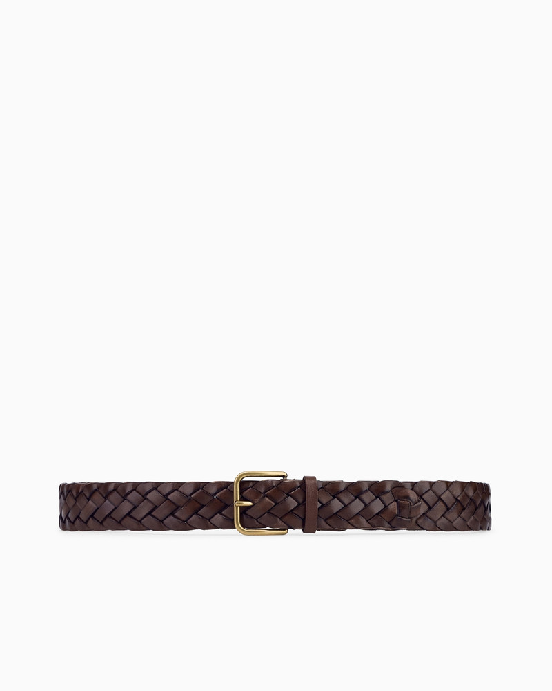 TONGUE BELT IN WOVEN LEATHER 3