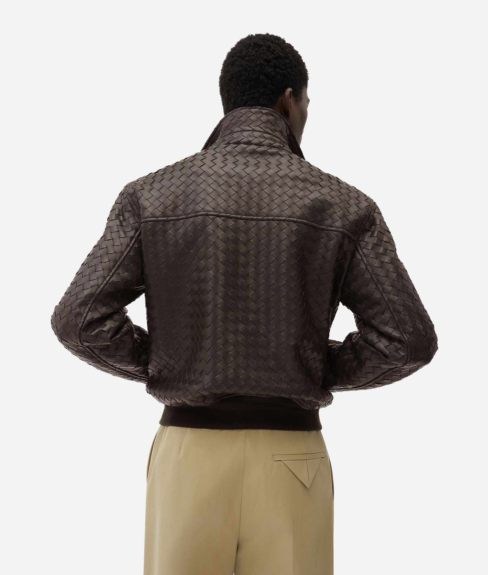 Intrecciato Leather Blouson - 4