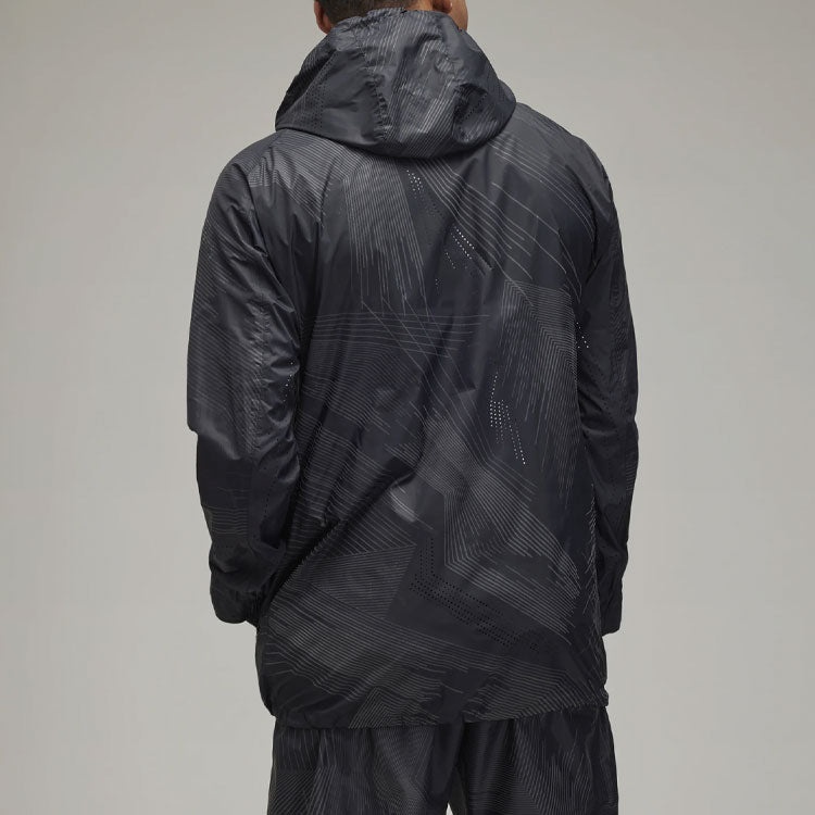 adidas x Y-3 Crossover real Madrid Full Print Stripe Logo Hooded Jacket Black HI0923 - 5