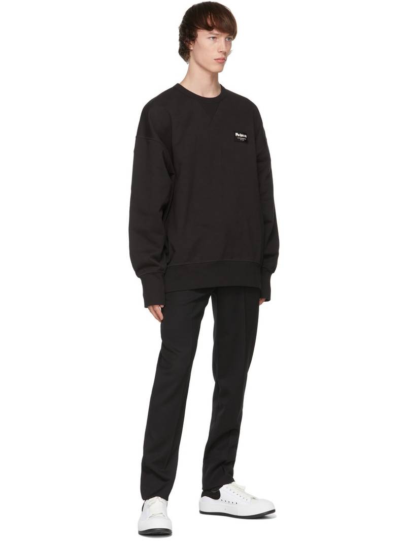 Alexander McQueen Black Graffiti Badge Sweatshirt outlook